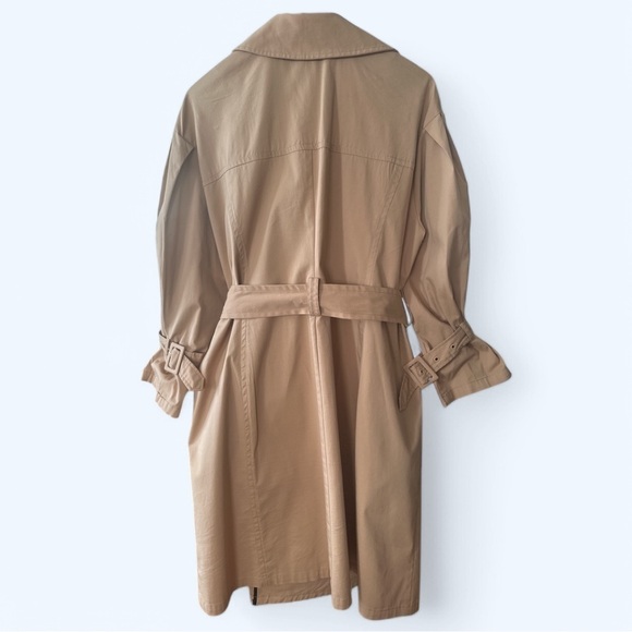 Plus Size Eloquii Puff Sleeve Double-Breasted Trench Coat - Picture 3 of 7